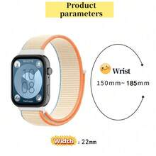兼容华为 Watch Fit 3 4 4 Pro 耐用尼龙环带透气腕带智能手表手链配件舒适轻便表带适合日常使用和锻炼 - 彩色 - 查看 6