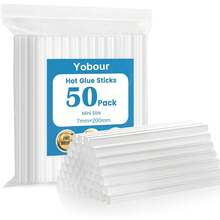 Hot Glue Sticks,7mm X 200mm Hot Melt Glue Sticks For Hot Glue Gun, For DIY Sealing, Repairing And Fixing Crafts(50 Pcs)