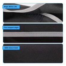 Car Seat Back Organizer, Large Capacity Universal Car Seat Back Storage Bag - Jing Fabric, With Multiple Pockets - Suitable For Various Types Vehicles - 黑色 - 查看 7