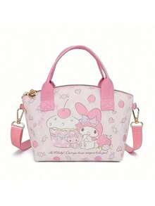 Sanrio 1Pc Sanrio Shoulder Bag Kawaii Hello Kitty Kuromi Cinnamoroll Melody Kerokero Keroppi Crossbody Bag Kitty Cat Anime Character Purse Handbag Decorate Accessories