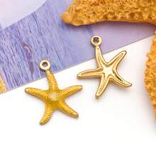 2pcs Starfish Charms Stainless Steel Star Charm Enamel Ocean Aniaml Charms For Jewelry Making Bracelets Earrings Necklaces Crafts - Multicolor - View 11