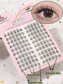 120pcs Individual Eyelashes, Sunflower Style False Eyelashes, Cartoon Style, Reusable And Can Amplify Eyes