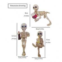 3-Piece Resin Skull Sculpture - Scary Home And Wall Decoration, Suitable For Halloween, With "Don't Listen, Don't Look, Don't Talk" Pattern Horror Themed Escape Room Scene Decoration Posing Skull Realistic Human Skeleton Decoration Best Gifts Birthday Graduation Home Decor Halloween Decor Fall Decor Room Decor