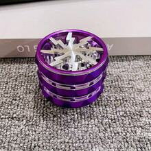 2.5英寸63毫米金属闪光草药研磨机大型手动磨机铝合金研钵4层粉碎机金属杵烟草草研磨机香烟雪茄工具吸烟配件礼物 - 2.5inch - 查看 5