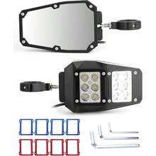 - Espejo retrovisor apto para RZRRanger, espejo retrovisor lateral UTV ajustable de 360 grados, con luces LED - Popular - Ver 1