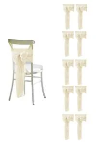 2件/4件/6件/10件粉色薄纱蝴蝶结椅套，轻盈白色面料户外婚礼椅装饰，适用于婚礼、生日派对椅装饰，米色、白色、秋季装饰、房间装饰、返校季、学校用品