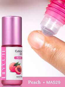 MEET ACROSS Peach Smell 7ml Cuticle Oil Nail Care Nutrition Nails Repair Hand Cuticle Manicure, Revitalizer Oil Prevent Agnail Nail Polish Nourish Skin Treatment Nail Strengthening Care Nails Art