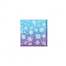 10pcs/20pcs/50pcs/Set,Frozen Theme Party Disposable Paper Plates Party Decorations Tableware Birthday Party Decorations Purple And Blue Snowflake Winter Wonderland Includes Disposable Plates, Cups, Tableware, Suitable For Christmas Winter Wonderland Party Decorations - Multicolor - View 10