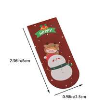 4pcs Cartoon Christmas Magnetic Bookmarks, Cute Girl Personalized Elegant Creative Bookmarks For Students, Double-Sided Paper Clip Magnetic Fridge Stickers