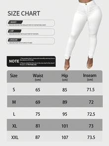 Vibrant Pastel Skinny Jeans - High-Rise, Zipper Button Closure, Soft Stretch Denim, Comfortable Fit, Women's Fashionable Denim Pants & Clothing For Everyday Wear(The Size Is Slightly Small; It Is Recommended To Order One Size Up.) - 黑 - 查看 7