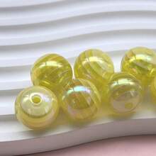 10pcs/20pcs/50pcs/100pcs/200pcs Minimalist Cute Acrylic 8mm/10mm/12mm/16mm Optical Rainbow Lollipop Round Beads, Random Color Mix For DIY Craft Necklace Pendant - Lollipop Series - View 36