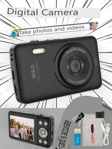 W&O 2025 New 1080P FHD Digital Camera With 32GB Card, 48MP Auto Focus , Puzzle Game,. Budget-Friendly Holiday Gift (Thanksgiving, Christmas, Halloween) - 黑色 - 查看 1