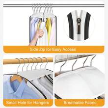 4 Pack Garment Bags With Zip, For Wardrobe, Suit Bags - 2pc 40in 2pc 60in - View 2