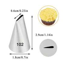 1 Pc Large Piping Tips Set - Grade Stainless Steel Big Piping Nozzles Kit For Pastry Cupcakes Cakes Decorating Supplies Baking Set - Silver - View 15