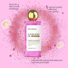 OceAura Shimmer Body Oil 90ml Body Glow Oil With Hyaluronic Acid And Argan Autumn Fall Skin Care Restful Legs Glotion For Halloween Makeup Looks Skeleton And Pumpkin Spider Party Themes - 粉色 - 查看 6