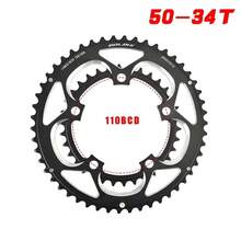 GOLDIX 110BCD 50-34T Road Bicycle Crankset, Dual Chainring, Suitable For 9/10/11 Speed Folding Bikes - Black - View 7