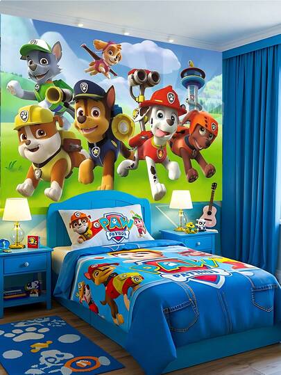  1 Pieza Telón de fondo con temática de Paw Patrol para fiesta de Navidad. Hecho de tela de poliéster duradera, está impreso con patrones de Paw Patrol y presenta colores brillantes y vívidos. Adecuado para diversas celebraciones interiores y exteriores, se puede usar como telón de fondo para fotos o mantel. Esta tela de fondo navideña puede servir como decoración para fiestas durante todo el año, decoración para fiestas de cumpleaños de perros y decoración festiva.