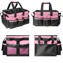 Large Capacity Multi-Functional Cleaning Tool Organizer Bag Durable Crossbody Tool With Multiple Compartments, Mixed Colors For Home & Outdoor Use, Cleaning Accessory, Sturdy Construction,Christmas Gift