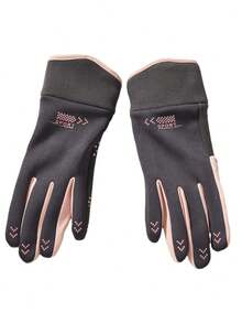 زوج من قفازات اللمس للرجال والنساء، دافئة ومقاومة للرياح للخريف/الشتاء، مناسبة للرياضات الخارجية، ركوب الدراجات، الصيد، والمدرسة