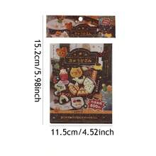 1 件可折叠复古模切贴纸书 - 复古美学剪贴簿贴纸、DIY 拼贴和装饰用品 - 彩色 - 查看 7