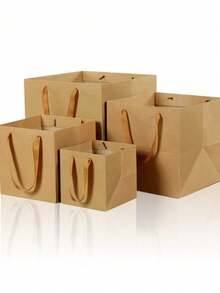 Large Kraft Paper Gift Bags With Handles Square Gift Bags Bulk, Large Shopping Merchandise Bags, Wedding Bags, Birthday Party Favor Bag Goodie Craft Retail Bag,Gift Bags Small Paper Bags With Handles Bulk Kraft Brown Paper Shopping Wedding Birthday Party Favor Gift Bags