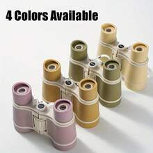 1 pieza Binoculares de alta definición de 4x30 en color púrpura, con material suave para el ocular para ocular, diseño de correa para el cuello conveniente. Rueda de enfoque ajustable adecuada para viajes al aire libre, también una excelente opción de regalo de Halloween, óptica de viaje, equipo de senderismo, mango ergonómico, binoculares ligeros, componentes ópticos de alta claridad, construcción duradera, modelo compacto, binoculares de baja magnificación, adecuados para entusiastas del aire libre, observadores de aves