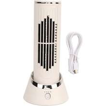 Ventilador de Escritorio de Torre, Ventilador de Mesa Eléctrico Portátil Silencioso de 3 Velocidades para Dormitorio, Cocina, Oficina, - Albaricoque - Ver 7