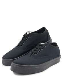 Tenis Casual de Caballero en Lona Negra  Un calzado versátil y cómodo, ideal para el uso diario. 22mx-28mx - Negro - Ver 7