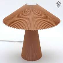 Umbrella Table Lamp Bedside Lamp 110V/220V Bedroom Living Room Office - Màu be - Xem 4