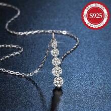 1 Opal Elegant Women's Necklace S925 Sterling Silver Adjustable Anti-Allergic Exquisite Jewelry, Valentine's Day, Christmas And Birthday Gifts For Mother, Daughter And Girlfriend Daily Light Luxury Winter Wear Gifts - 銀色 - 查看 4