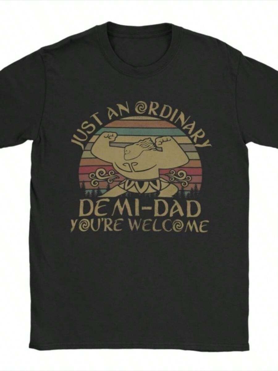 Funny Moanas Maui Stronge T Shirts Men Cotton Vintage T-Shirt Crew Neck Just An Ordinary Demi Dad Tees Short SLeesve Clothing Gift - màu đen - Xem 1