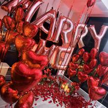 Bộ trang trí bóng bay "MARRY ME" (Cầu hôn) gồm 5/15/34/534 chiếc - Bóng bay chữ màu vàng hồng và hình trái tim màu đỏ, thích hợp cho tiệc cưới lãng mạn, tiệc Valentine, cầu hôn, tỏ tình, trang trí năm mới. - Nhiều màu - Xem 4