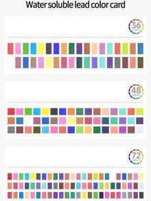 1pc 72/48/36 Colors Oil-Based/Water-Soluble Colored Pencils Set, Art Supplies For Painting, Sketching, Coloring