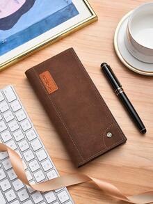 Men's Wallet, Fashion Long Bifold Wallet, Multi-Card Slots, Slim Soft Leather Vertical Wallet, Large Capacity, For Young Men - Multicolor - View 10