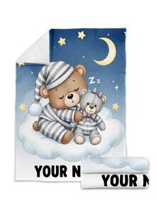 1pc Custom Name Blanket For Bed,Personalized Bedding Blanket With Name, Personalized Throws Blanket, Cute Blanket, Best Kids Blanket, Cozy Blanket, Family Gift, Birthday Gifts, Christmas Gifts ,Personalized Gifts, Children's Day Gift, Gift For Son/Daughter, Gift For Friend, Gift For Kids