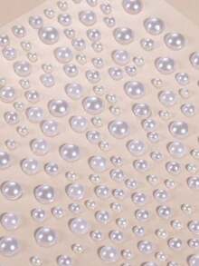 1 Sheet 3D Pearl Face Jewels Eyeshadow Stickers Self Adhesive Face Body Eyebrow Diamond Nail Stickers Diamond Decoration