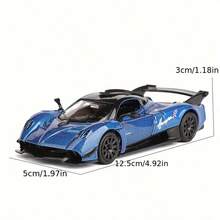 Burago RMZ1:36 Pagani Huayra R Simulation Alloy Car Model, Children's Toy Car, Retractable Door Swing, Sliding Car Model, Boys' Toy