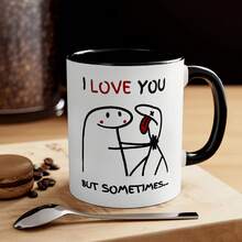 1 pezzo Tazza in ceramica con motivo LOVE, tazza da caffè, tazza da latte, tazza da tè, adatta per bevande calde e fredde, perfetta per caffè/tè, lavabile in lavastoviglie e microonde, regalo di San Valentino, regalo di compleanno, per casa e ufficio, adatta per coppie e amici