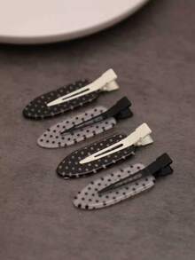 4 Stück modische Polka Dot Acryl Enten Haarklammern, süße Pony & Flyaway Haarklammern, Haarzubehör, Haarstyling-Tools, Beauty-Accessoires, Locken Haarzubehör für Frauen, Herbst, Reise, Haarstyling-Tools, Accessoires für Frauen, Haarsachen, Herbst, Haare, Haarzubehör, Haarzubehör für Frauen, Reise, Haarzubehör, Accessoires für Frauen, Haaraccessoire, Haarzubehör für Frauen, Haarstyling-Tools, Haarsachen, Sachen, Beauty-Accessoires, Geschenke, Reise, Geschenke für Frauen, Haarsachen, Strumpfstopfer