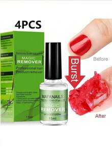 2/4PCS 15ml Gel Nail Polish Remover Soak-Off Gel Polish Remover, 1pc Removes Nail Polish In 2-5 Minutes 15ml 0.5fl.Oz Quickly & Easily No Soaking Or Wrapping Quickly Removes Soak-Off Gel Polish, Professional Non-Irritating Nail Polish Remover Gel Nail Polish Remover 1 Pack - Professional Gel Polish Remover For Nails Kit Quick Effective Gel Remover For Soak-Off Gel Polish - Nhiều màu - Xem 4