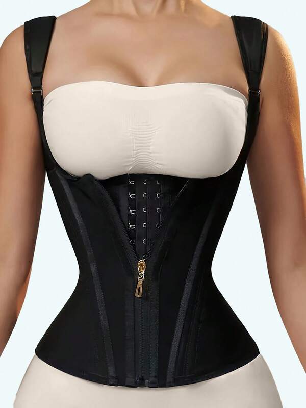 1 peça de cinto modelador de cintura feminino com zíper e botão de pressão para fitness