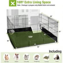 Rabbit Pet Playpen Bunny Run Extension Indoor Small Animal Pen Playpen Only - Black - View 4