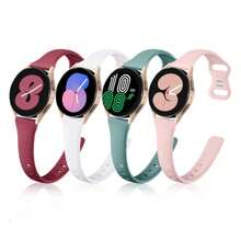 4 Packs Compatible With Samsung Watch 7 Bands/Samsung Watch 5 6 Bands 40mm 44mm/Watch 5 Pro,20mm Soft Slim Soft Replacement Band For Watch 4 6 Classic 42mm 46mm 43mm 47mm White/Sandpink/Pinegreen/Winered
