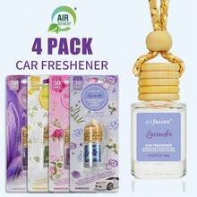 AIR FUSION 4 Pack Hanging Car Air Freshener & Diffuser | 120-Day Long-Lasting Fragrance | 17 Fragrances All Ages - bộ 4 (gói 4) - Xem 3
