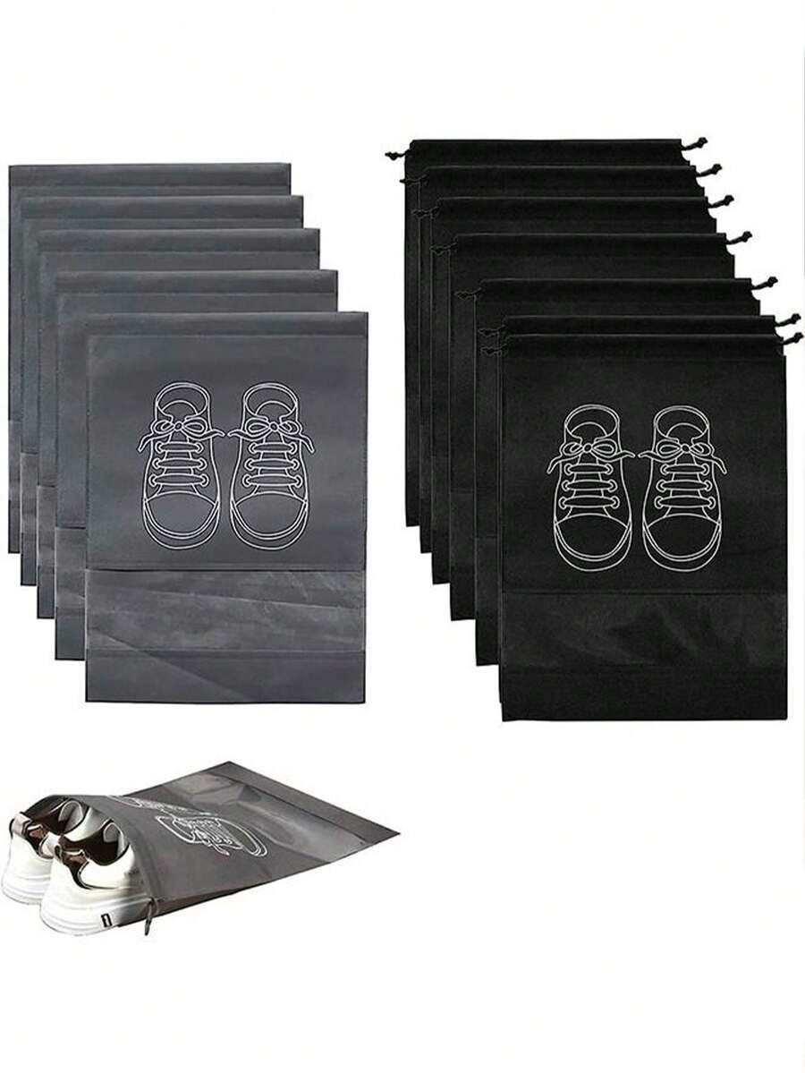 20 túi đựng giày, túi đựng giày chống bụi, dây rút, trong suốt, túi đựng giày du lịch, chống thấm nước, thích hợp cho du lịch, ngoài trời, đi chơi - Nhiều màu - Xem 1