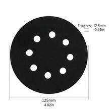 New 8-Hole Soft Sponge Interface Pad For Sanding Pads Hook & Loop - Black and White - View 2