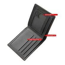 Men's Compact Wallet With Money Clip - Stylish Cartoon Design Multi-Card Holder & Coin Purse Black For Men Money Wallet Mini Wallet Purse Wallet Small Wallet Men Wallet Leather - Black - View 4