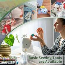 1 Juego de costura portátil, Juego de herramientas de costura para el hogar con caja de hilos, agujas, accesorios de costura (colores aleatorios), regalos de juego de costura para mamá, abuela, mujeres, hombres, adultos, niños, adolescentes, principiantes, viajeros, accesorios de costura portátiles que contienen hilos, agujas, tijeras, artículos esenciales para dormitorio universitario