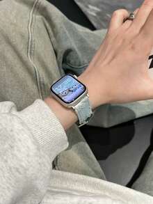 1 pieza Compatible con la correa del Vintage, correa de cuero vaquero rasgado y desgastado para hombre y mujer, compatible con Apple Watch 38/40/41/42/44/45/46/49mm, compatible con Apple Watches Ultra/SE/10/9/8/7/6/5/4/3/2/1 Series, compatible con accesorios de , estilo vaquero del oeste, regalos para novio, regalos para mujeres