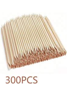 500/300/200/100/50/20 Pcs 114mm/4.49″ Orange Wood Stick For Cuticle Pusher & Nail Cleaning, Suitable For Nail Salons & Diy Nail Art.